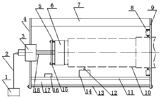 On-site repairing device and method of converter supporting ring trunnions