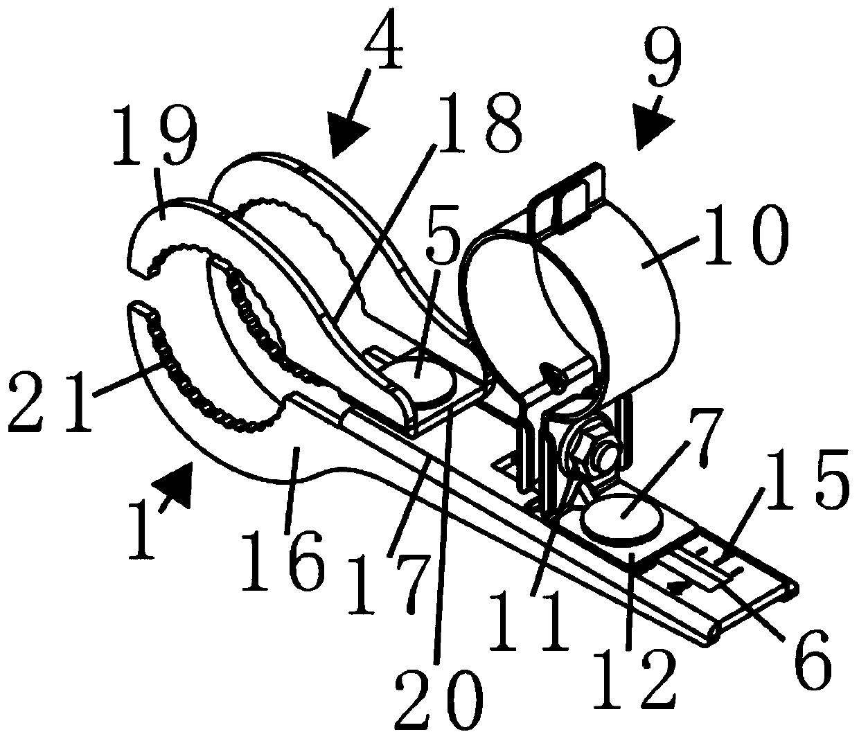 Multi-satellite receiving clamp, receiver and receiving method