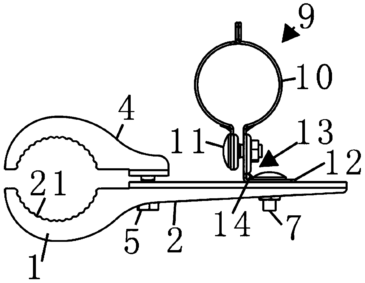 Multi-satellite receiving clamp, receiver and receiving method