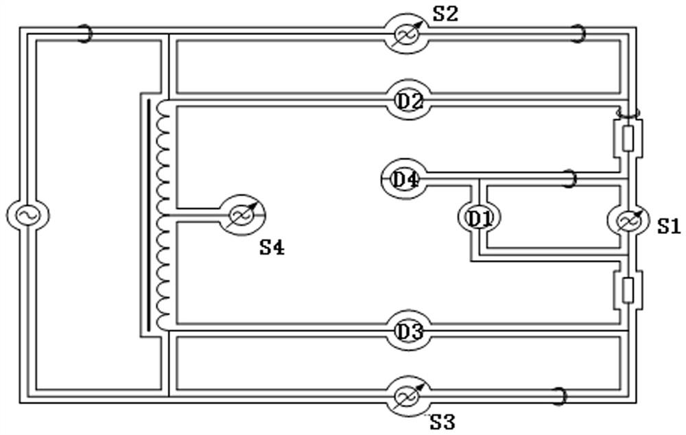 A four-terminal pair AC quantum resistance transfer bridge and method