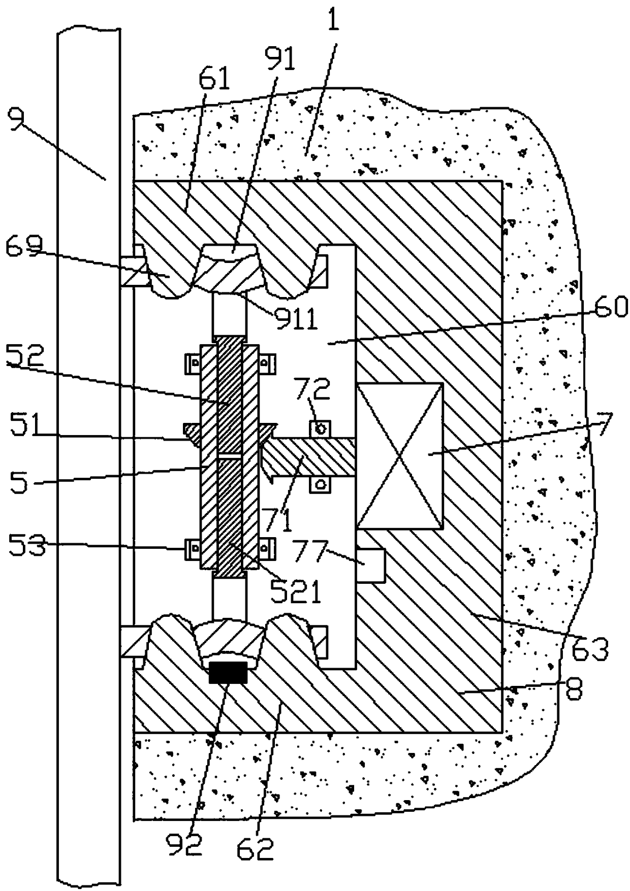 A fixed structure of an interior decorative panel