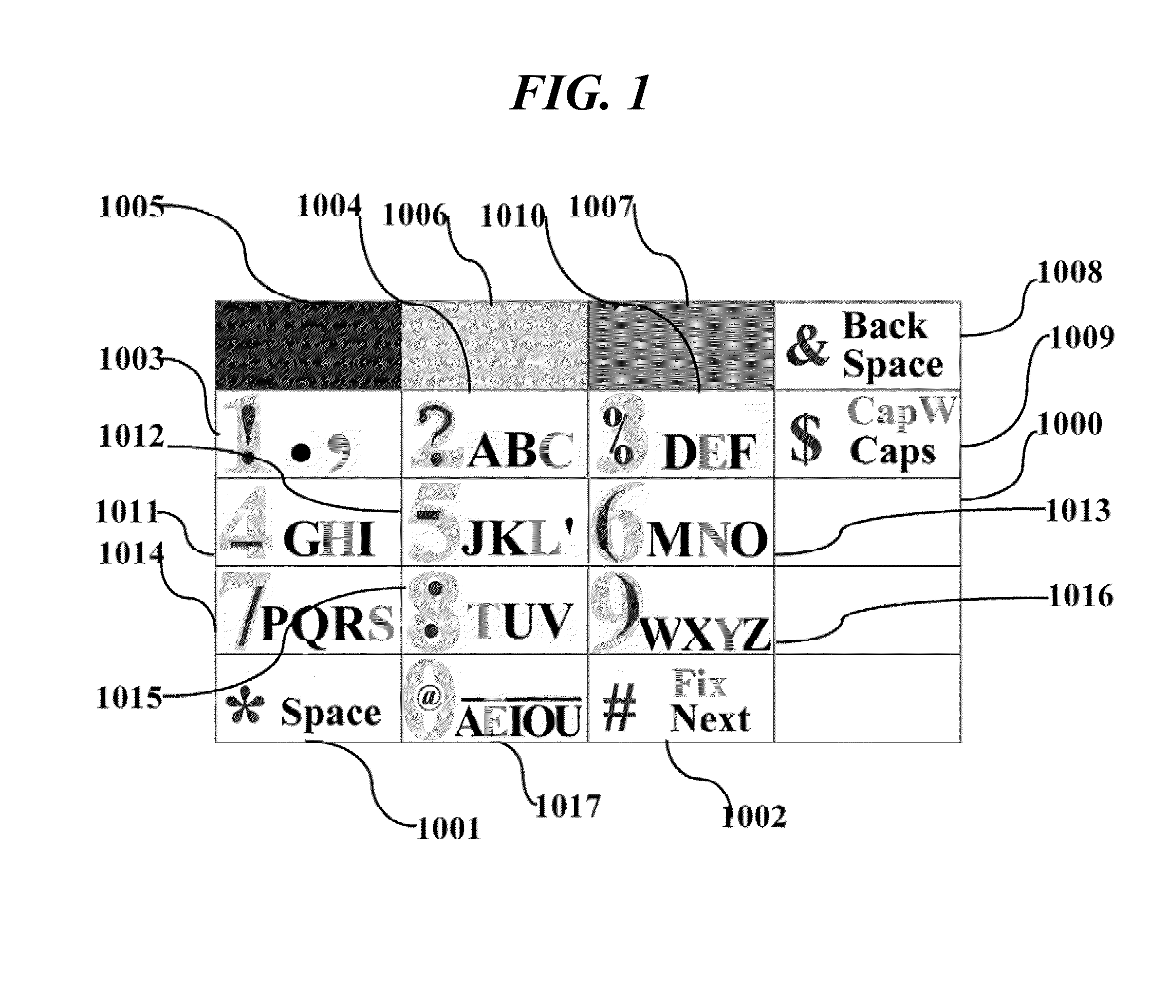 Method and apparatus for discoverable input of symbols on a reduced keypad