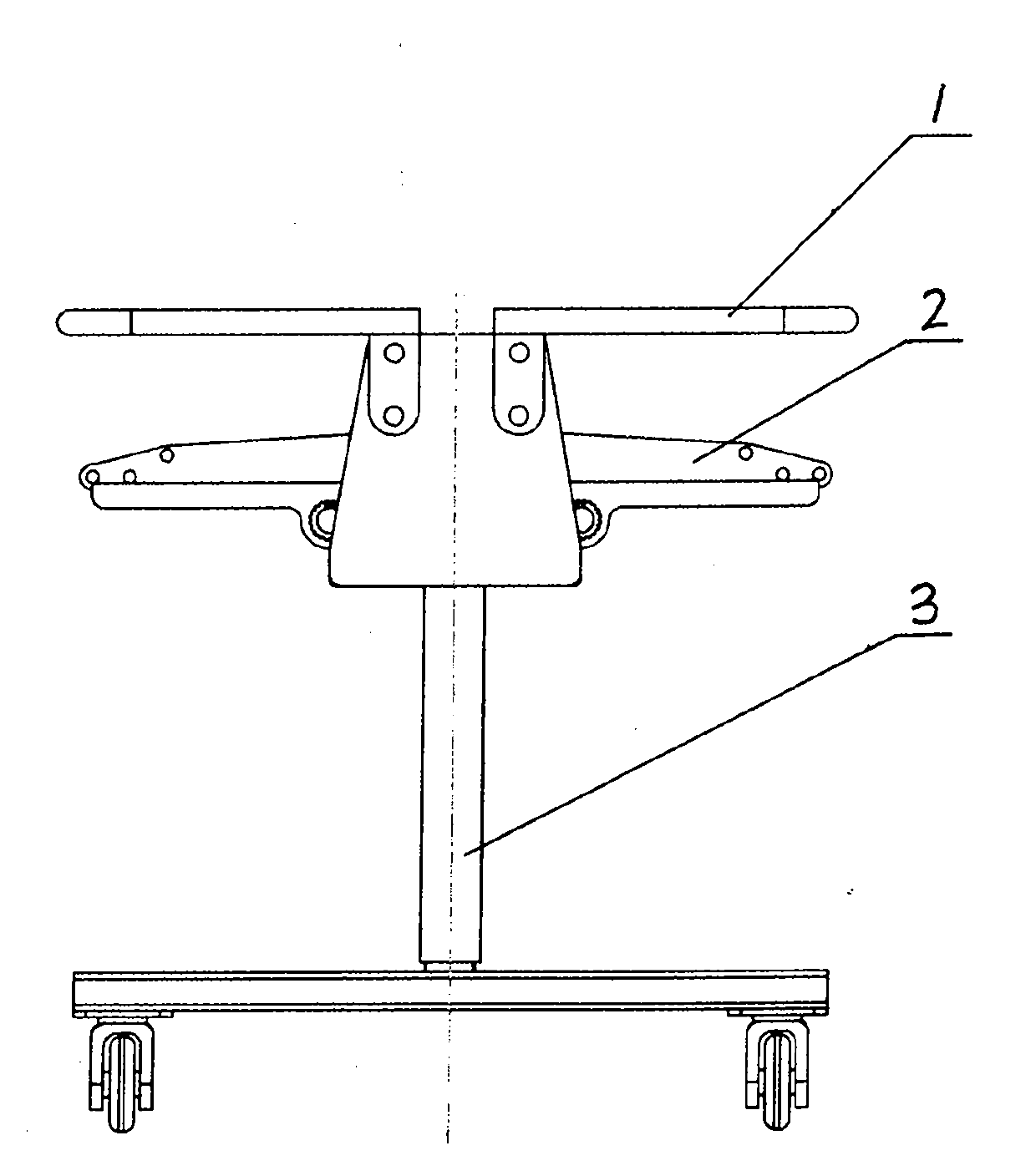 Rail type medical electric bed-moving device