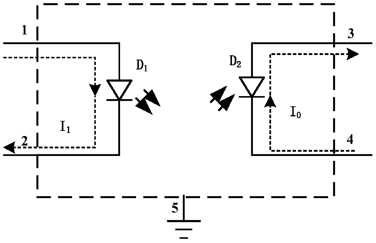 Constant current drive circuit and corresponding photoelectric smoke alarm circuit