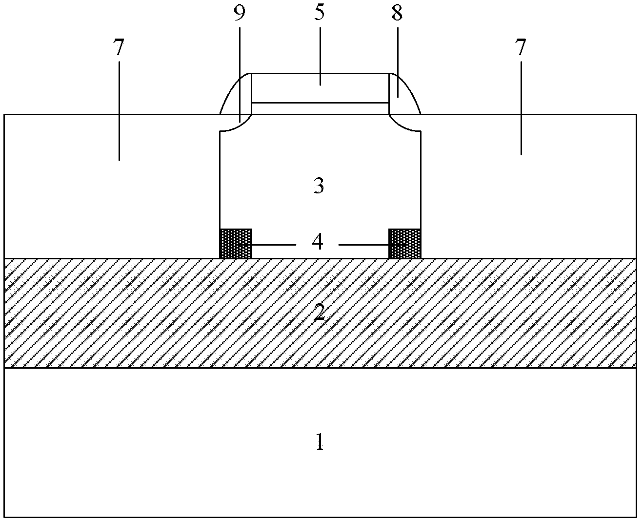 SOI (silicon on insulator) device for restraining current leakage of back gate arising from radiation and preparation method thereof