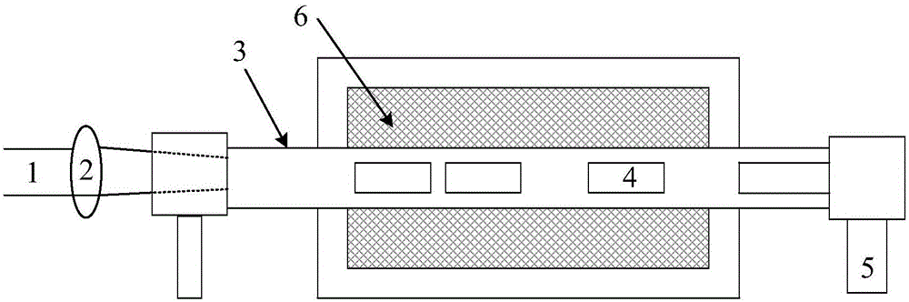 Method for growing large-area mono-crystal vanadium dioxide thin film by utilizing tubular furnace