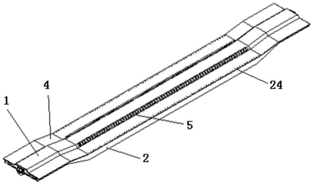 Railway concave-bottomed flatcar chassis