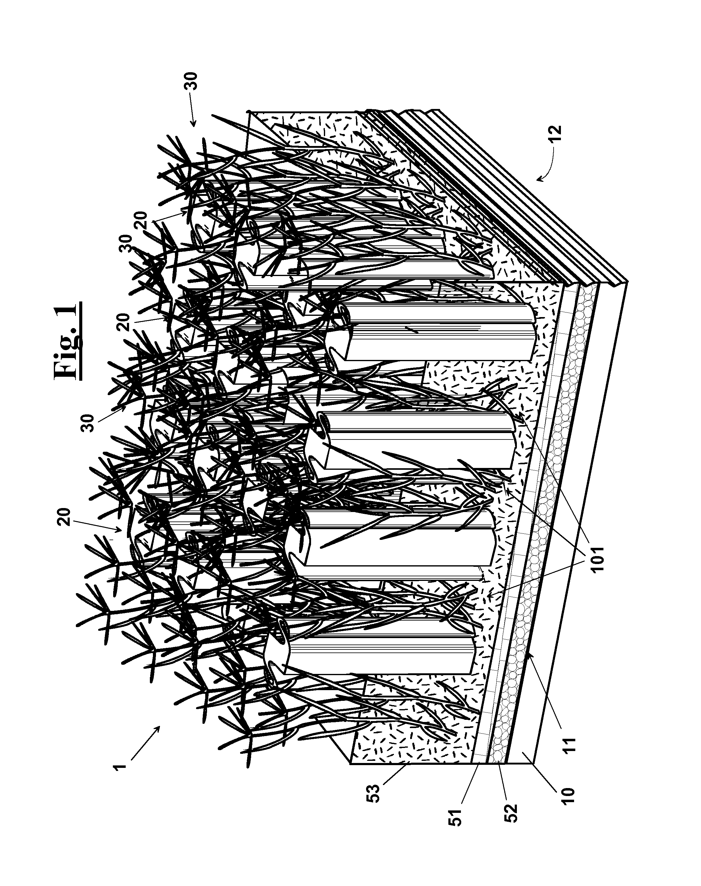 Mixed turf and method for its production