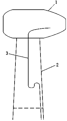 A twisted cable heat dissipation structure of a wind power generating set