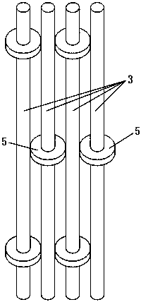 A twisted cable heat dissipation structure of a wind power generating set