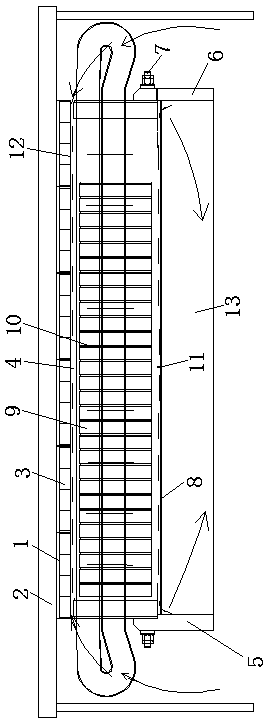 Device for improving uniformity of axial temperature distribution of stator