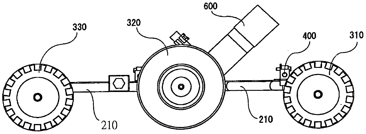 Rocker bogie mechanism and travel device