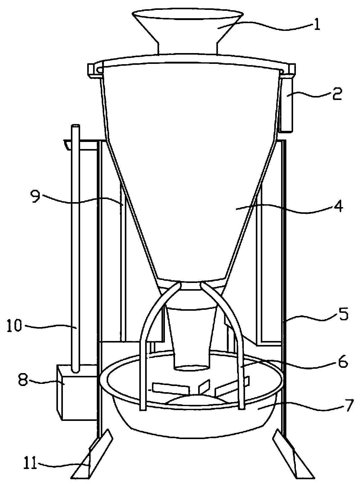 Automatic feeding device for pigs