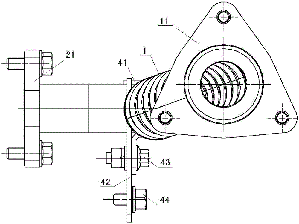 engine egr connecting pipe assembly