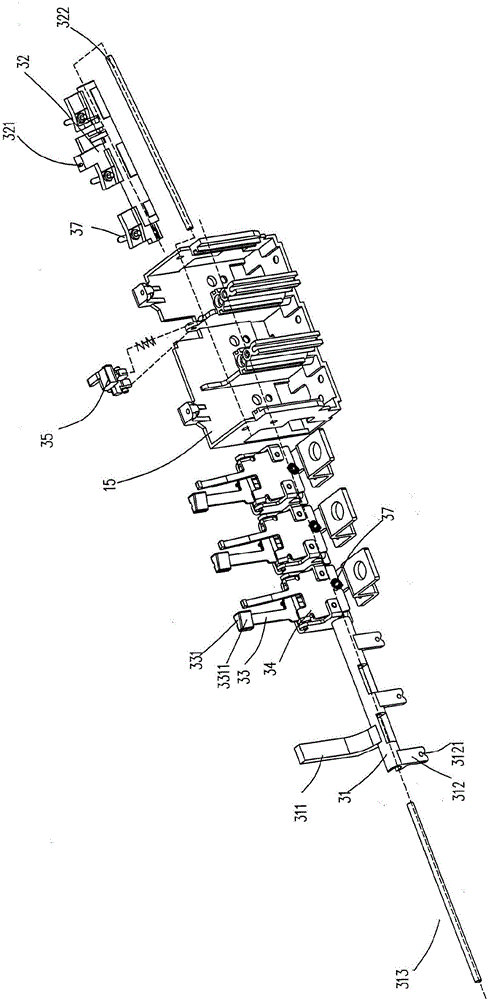 Molded case circuit breaker tripping device