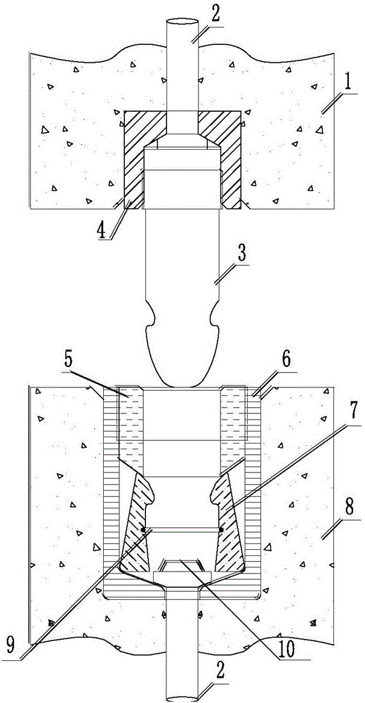 Rebar connector for butt joint of prefabricated concrete members and butt joint method