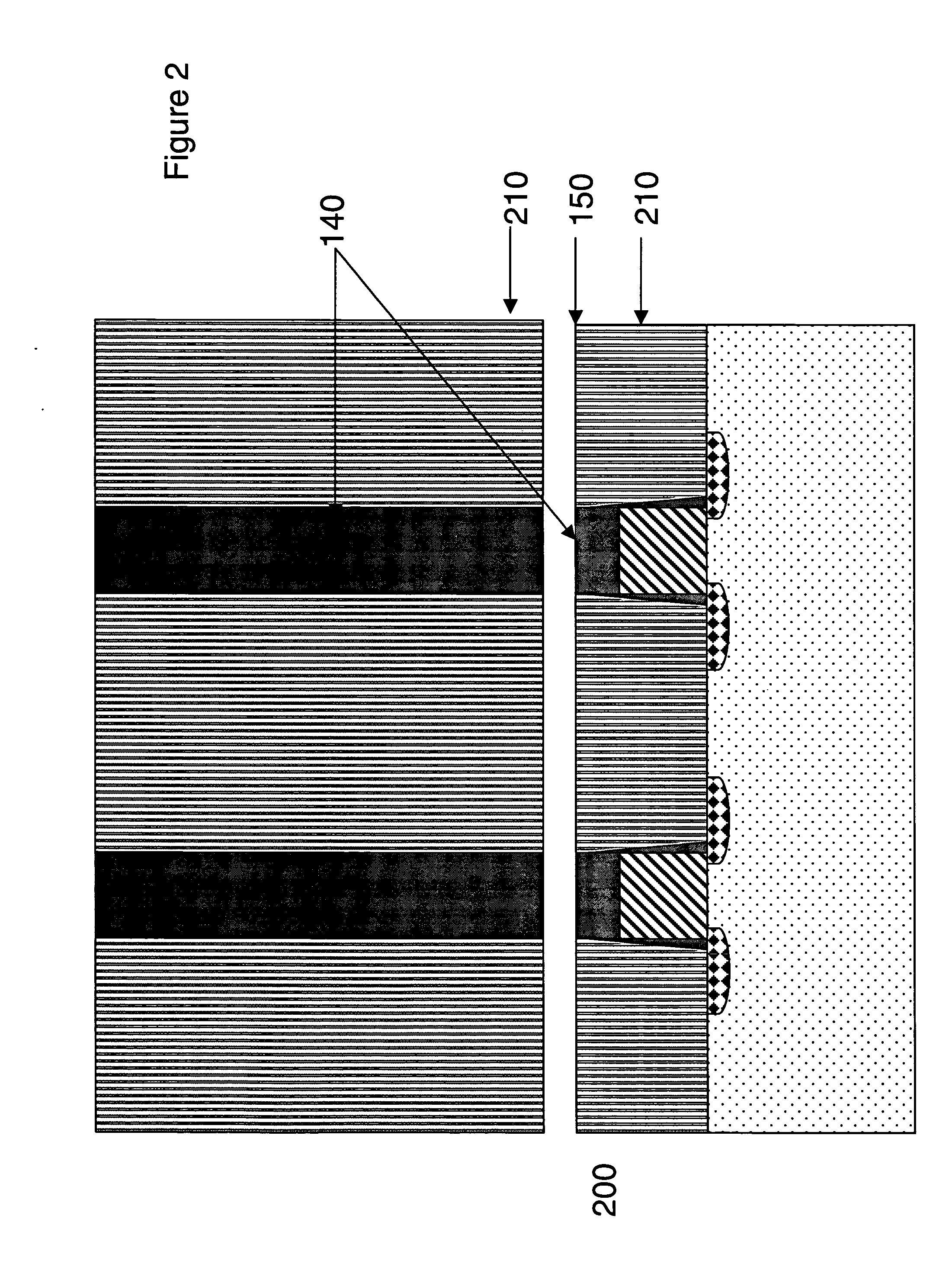 Process for making byte erasable devices having elements made with nanotubes