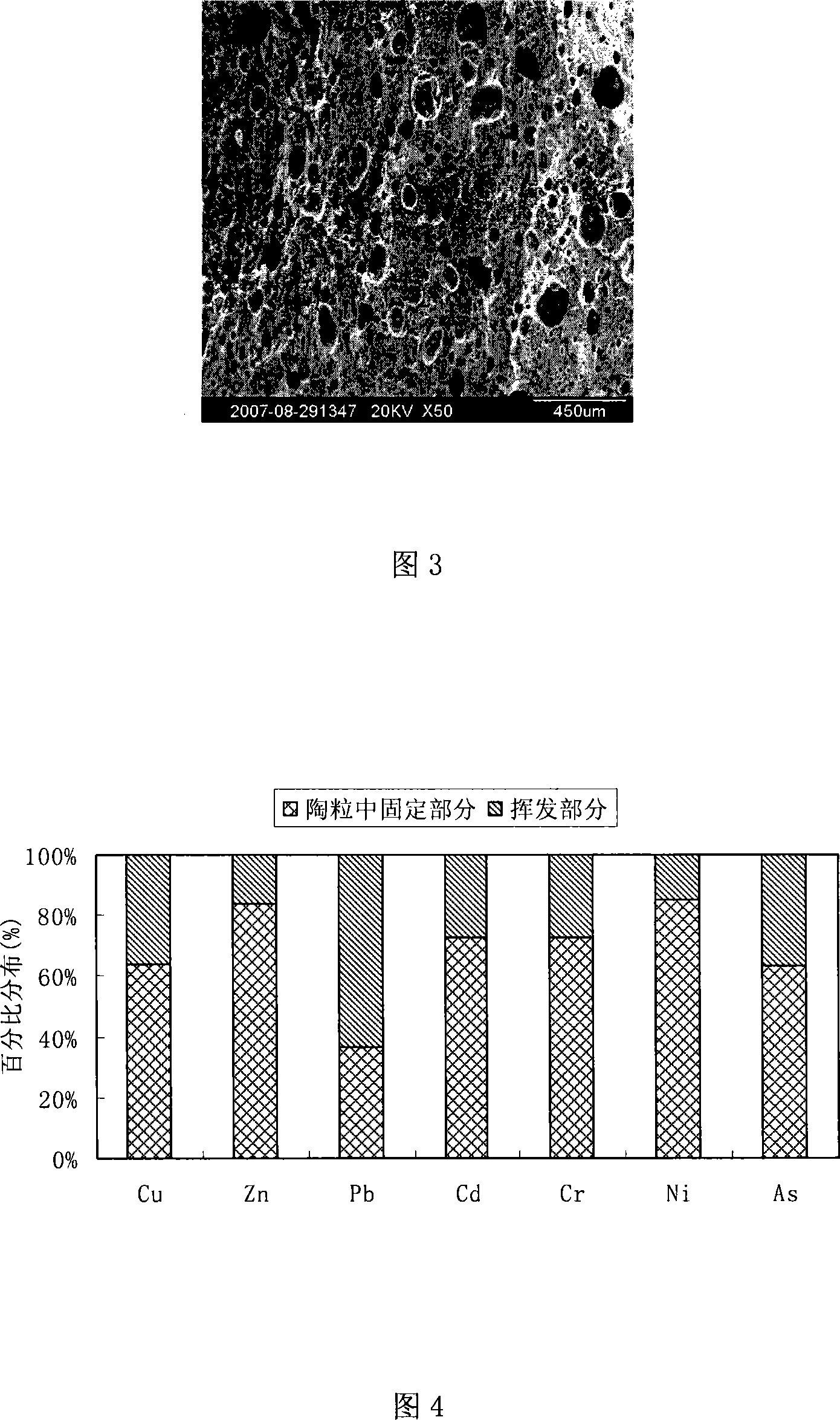 Method for producing porcelain granule light weight aggregate with sewage sludge