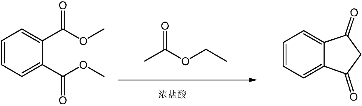 Synthetic process of 1, 3-indandione