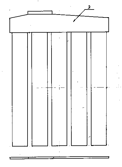 Flat plate thin pipe type electrode pole plate