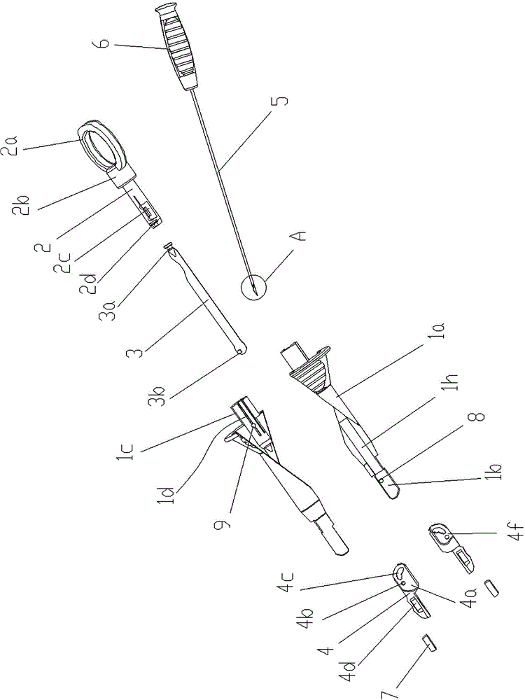 Laparoscope suture knot pushing and suturing device