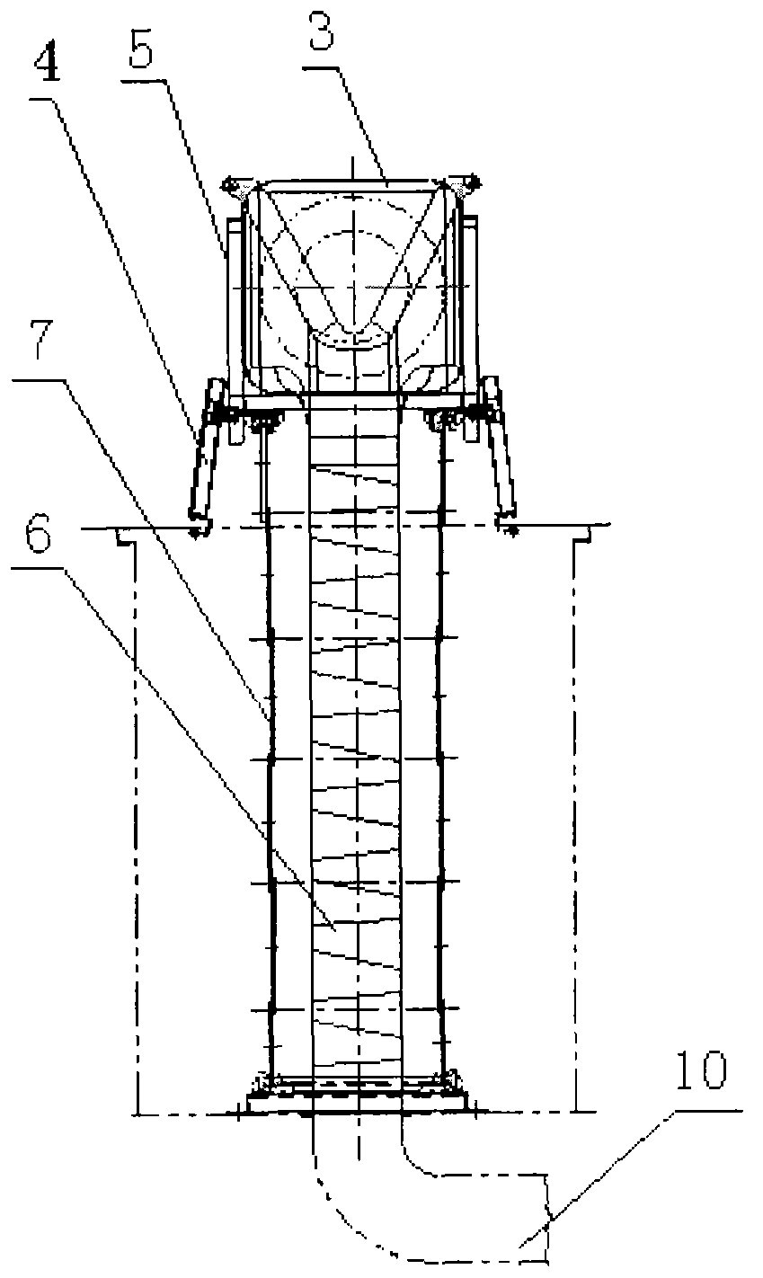Dust suction device for horizontal centrifugal casting machine