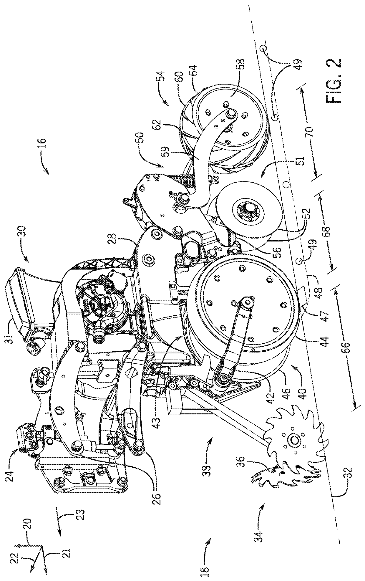 Soil resistivity detection system for an agricultural implement