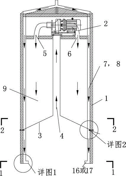 Hole cleaning device for spun-digging pile hole and construction method thereof