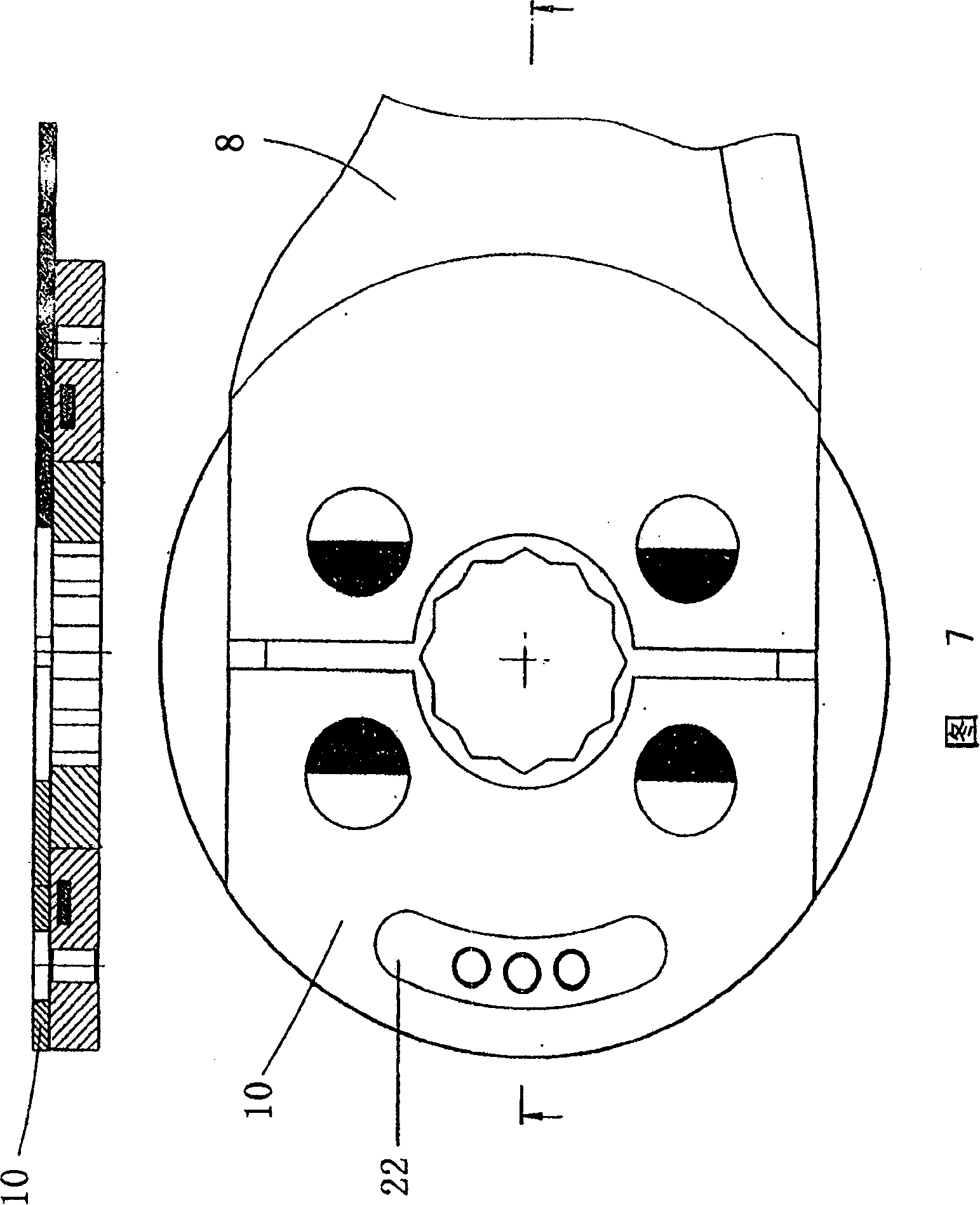 Cutter head for a meat cutter