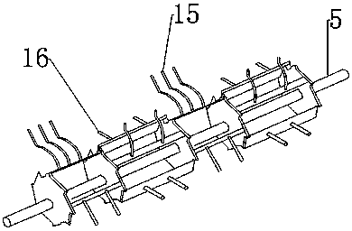 A root-soil separating device for root crops