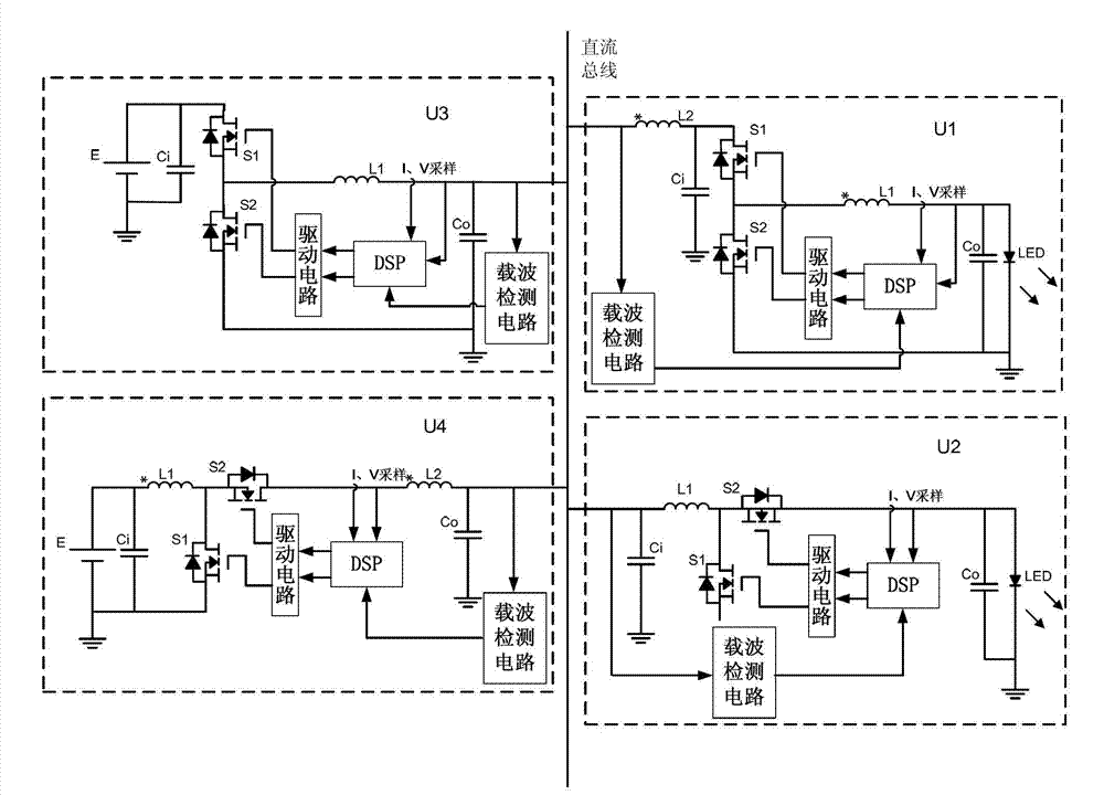 Coupling inductance-based power signal composite transmission system