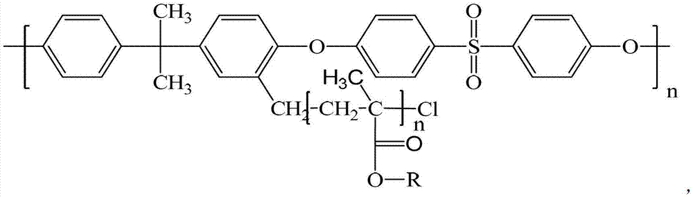 Sulphobetaine metacrylic acid ester grafted polysulfone copolymer as well as preparation method and application of polysulfone copolymer