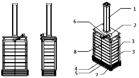 A method for increasing the distance between the pressing plates of the forming cabinet of the polymer lithium-ion battery fixture