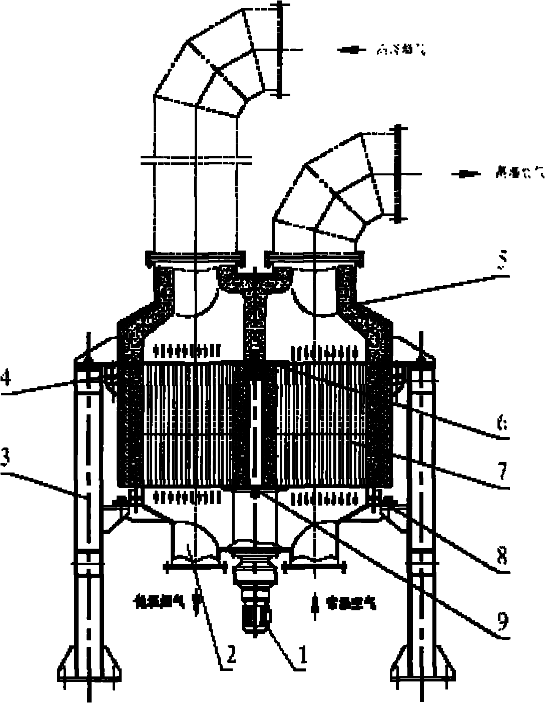 Continuous-rotation heat accumulating type air preheater