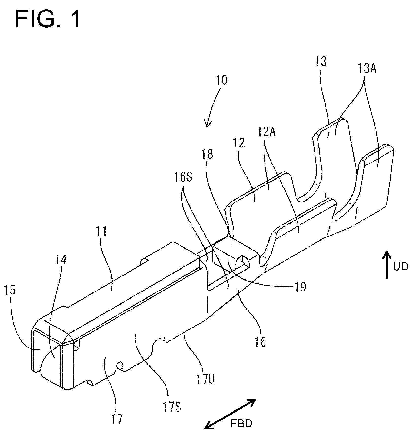Terminal fitting with a wire restriction