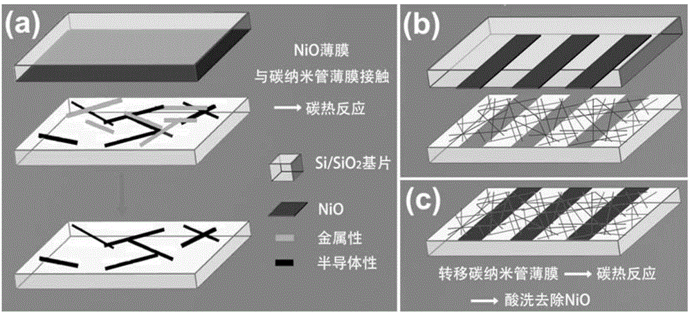 All-single-walled carbon nanotube field effect transistor and preparation method thereof