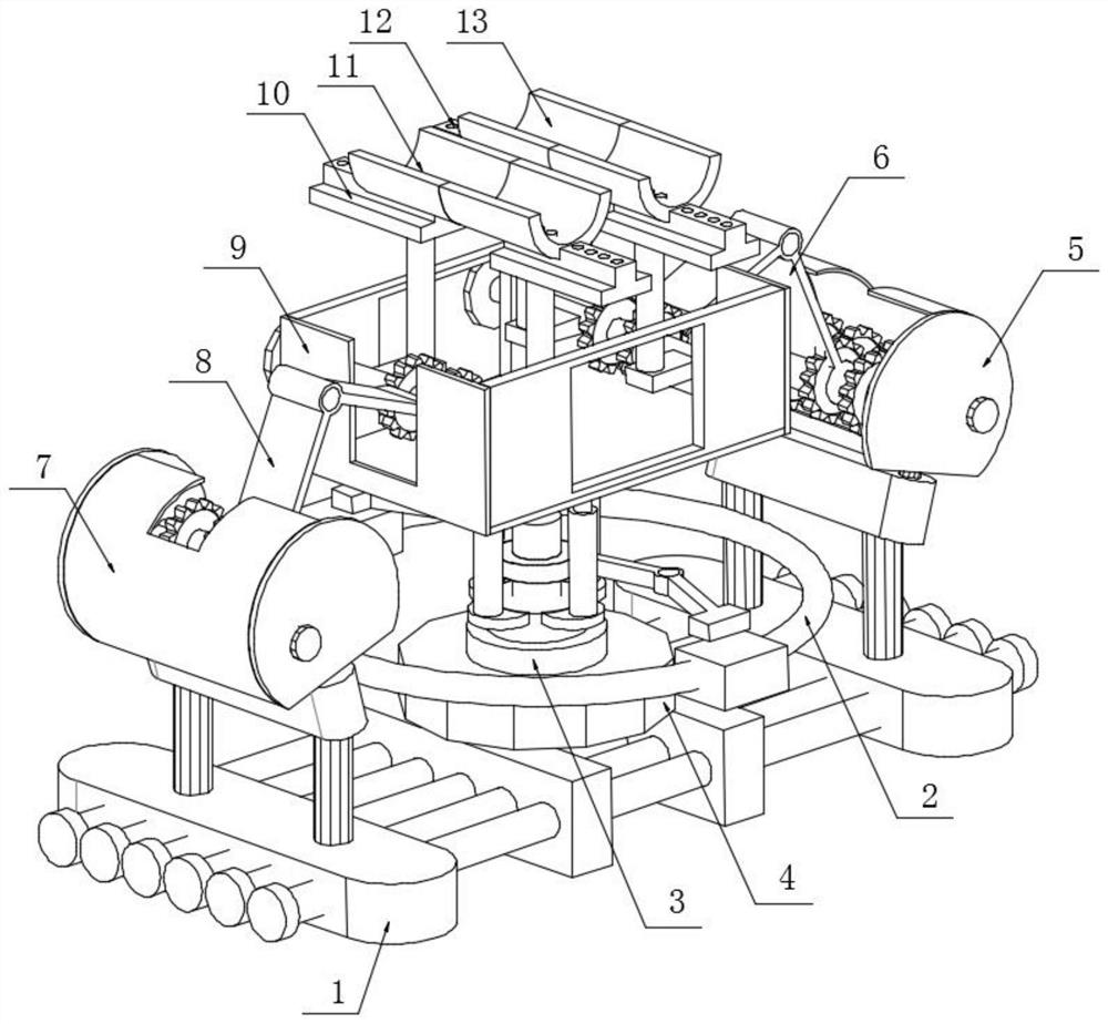 Rotary locking structure capable of rotating at multiple angles for welding