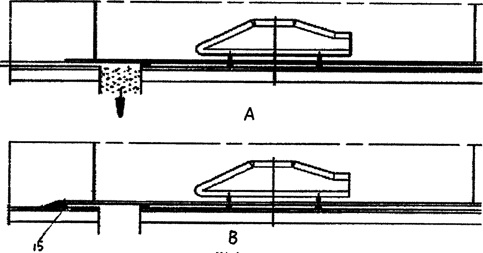 Horizontal pumping system and pumping control method for automobile wind tunnel