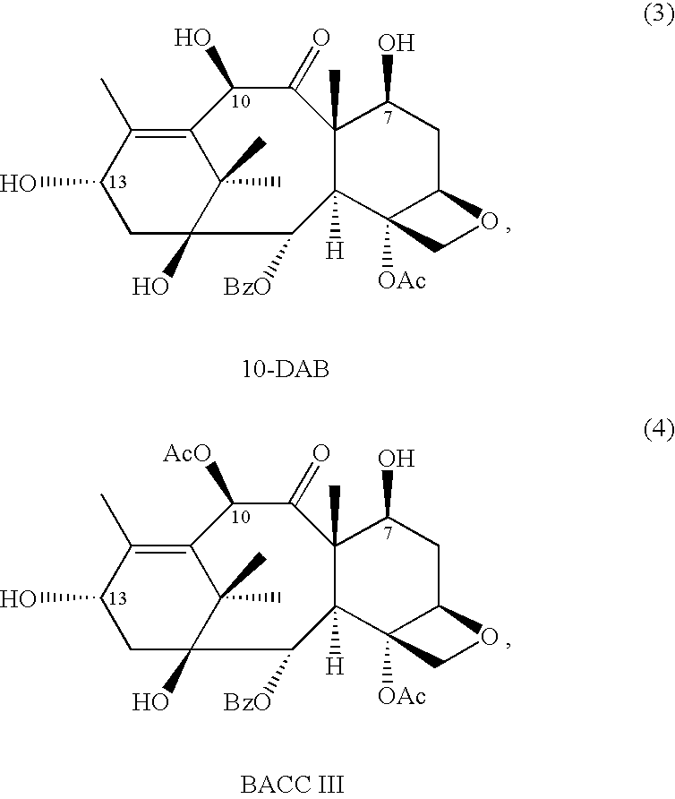 Semi-synthesis of taxane intermediates from a mixture of taxanes