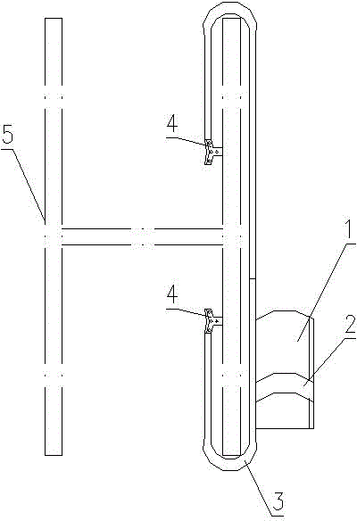 Anti-skid foot climbing device of climbing rod