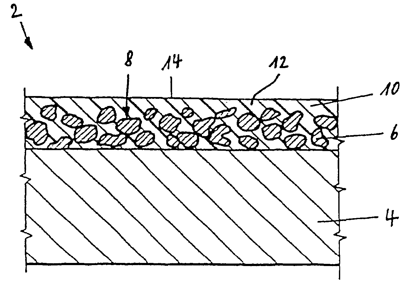 Friction bearing composite material with a metal base layer