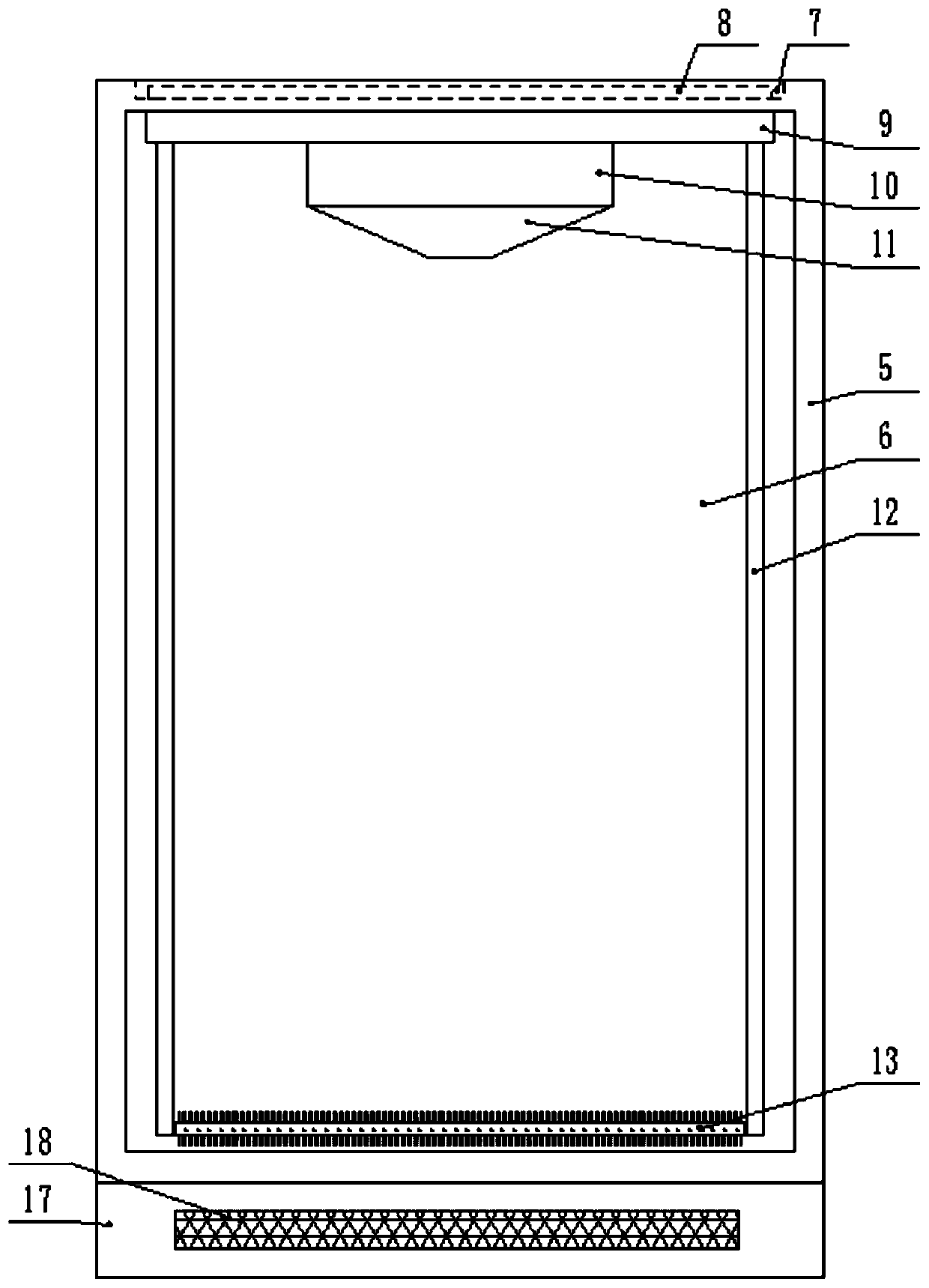 Computer case with dust removal function