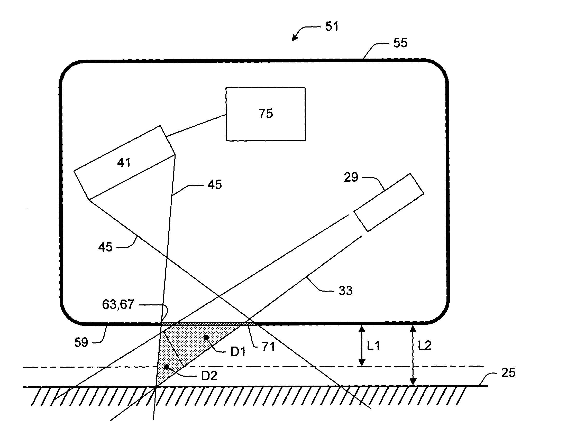 Data input device for tracking and detecting lift-off from a tracking surface by a reflected laser speckle pattern