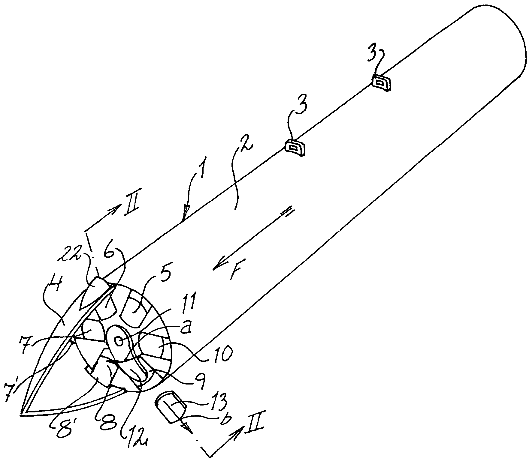 Dispenser for discharging countermeasures and method therefore