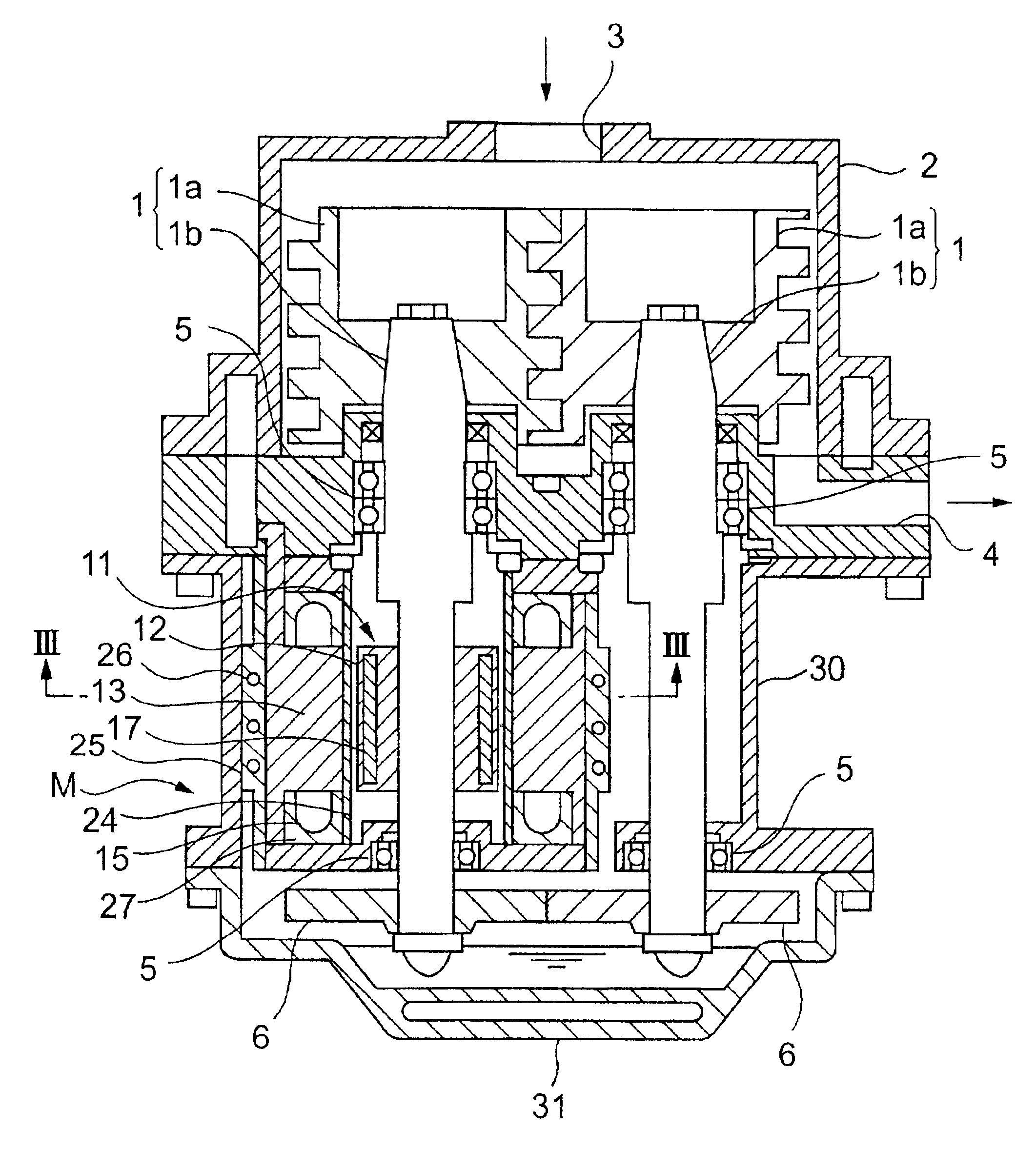 Vacuum pump with pump rotor pairs and permanent magnet motor