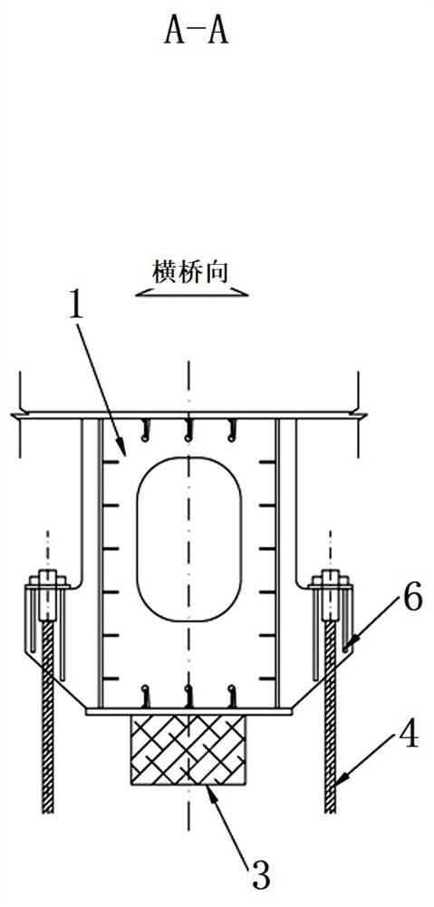 Tensile device for side piers and auxiliary piers of large-span bridge