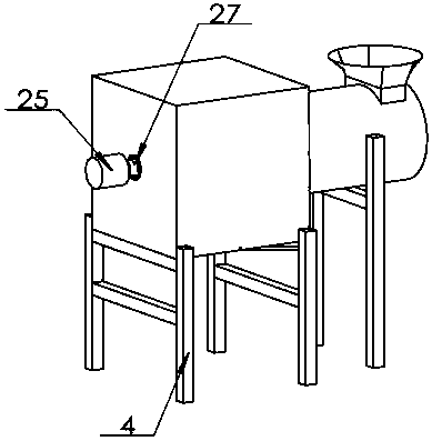 A device for screw pressing and dehydrating Enteromorpha