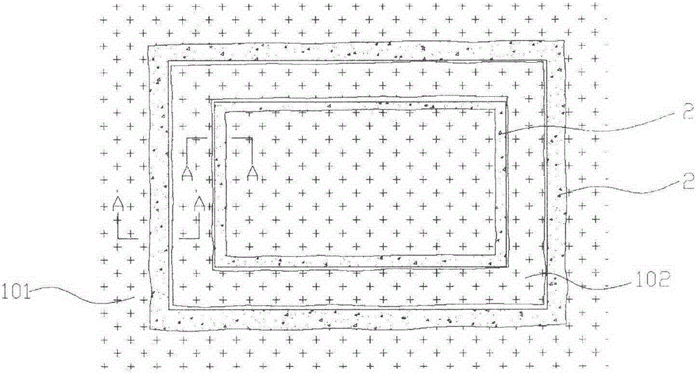 Concrete moulding bed structure and pouring method