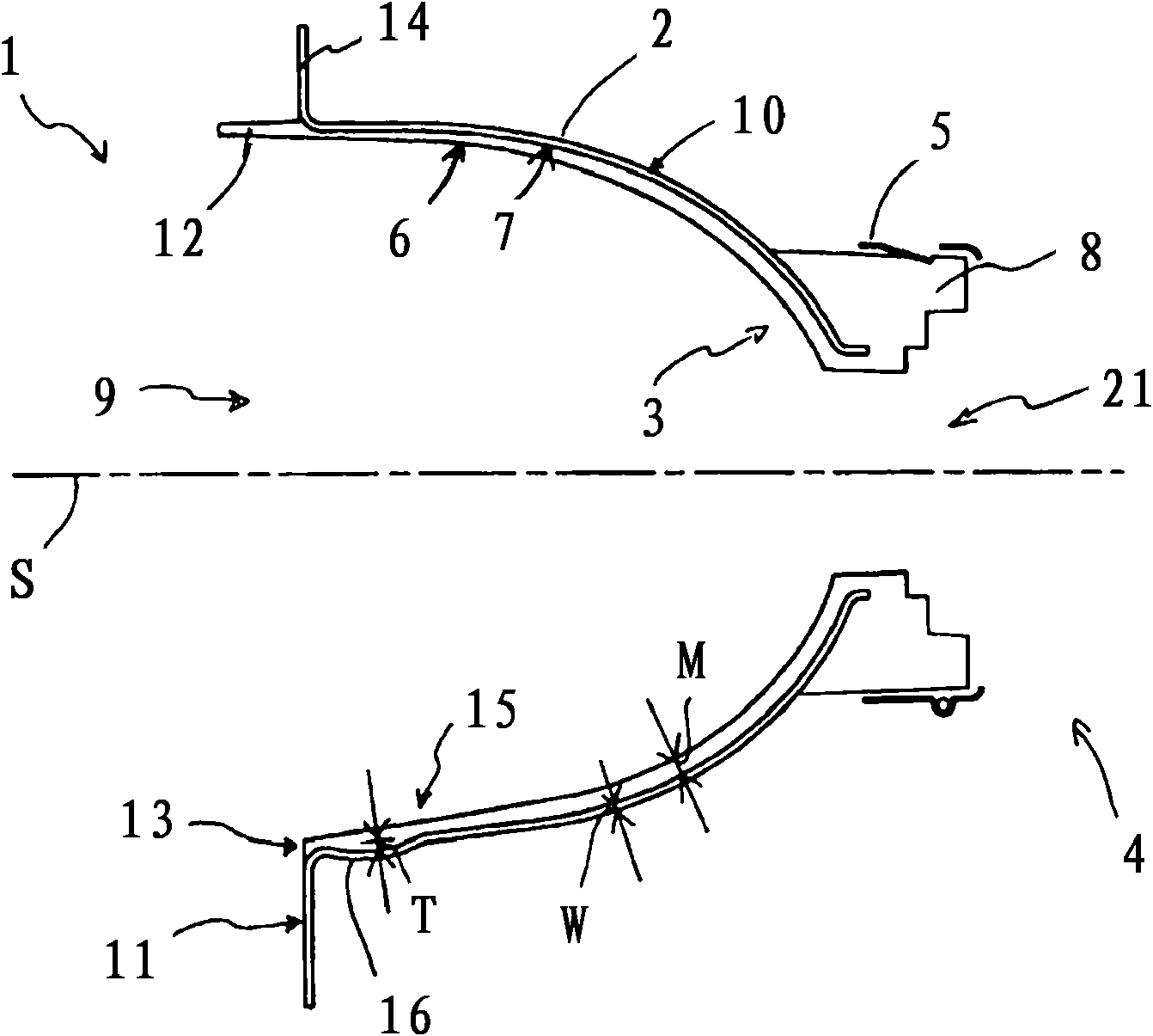 Reflector for illumination device of motor vehicle and manufacturing method