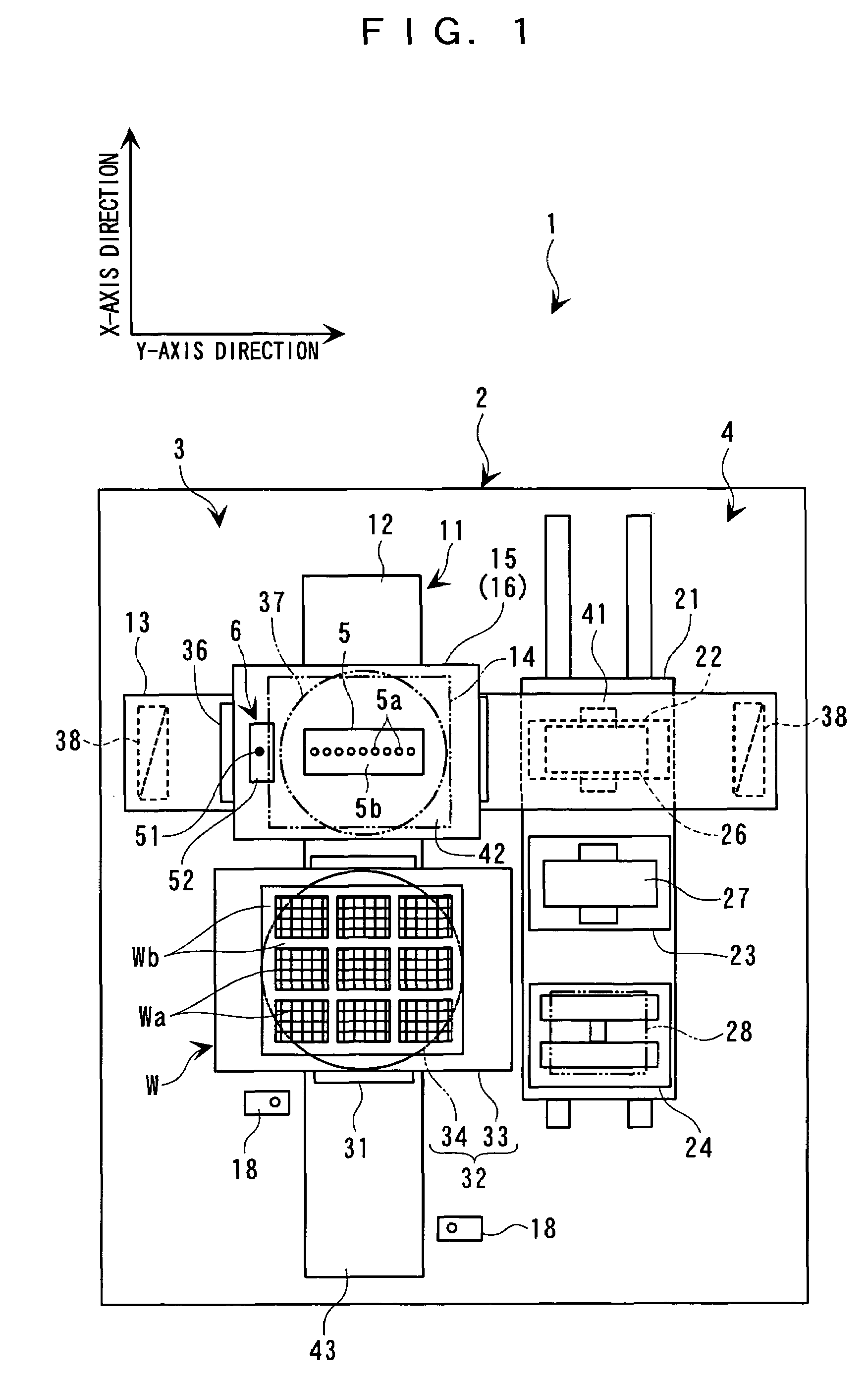 Workpiece processing and liquid droplet ejection inspection apparatus